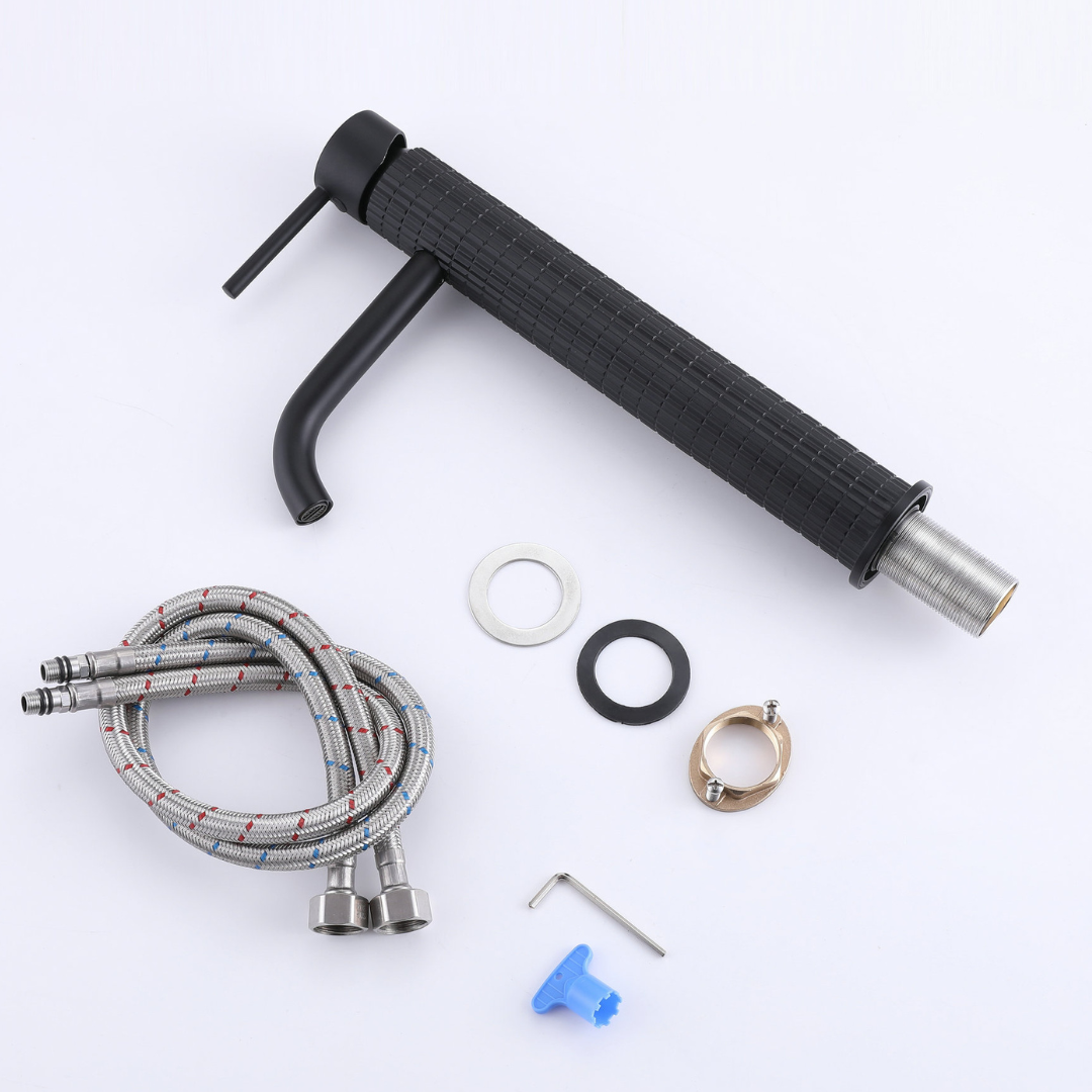 Hoge wastafelkraan Angelica - Matte black - 30,5 × 5,5 × 19 cm