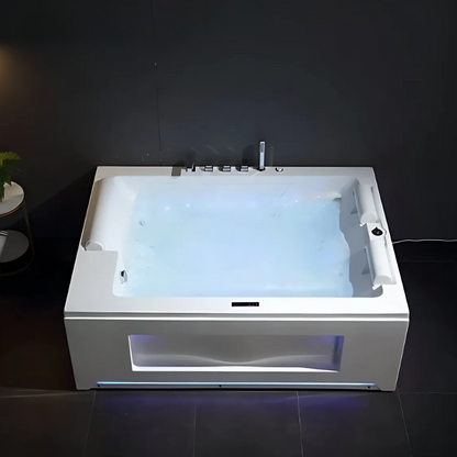 Opbouw Massagebad – Valencia – Glans Wit – 190x142x65 cm