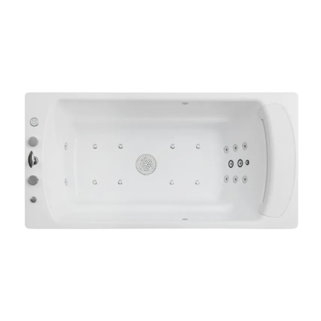 Vrijstaand Massagebad – Bellagio – Glans Wit – 170x85x62 cm