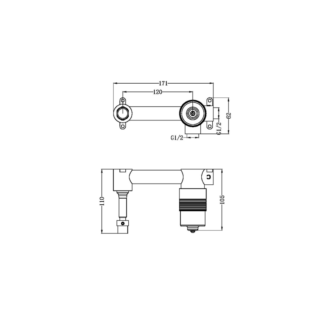 Inbouw wastafelkraan Capri – Graphite