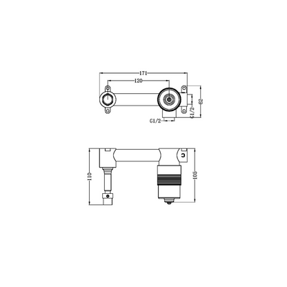 Inbouw wastafelkraan Capri – Graphite