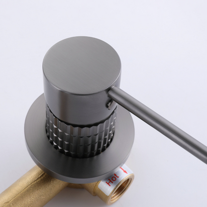 Inbouw wastafelkraan Angelica - Gunmetal grey - 23 × 20.5 × 10 cm