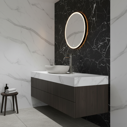 Hoge wastafelkraan Angelica - Gunmetal grey - 30,5 × 5,5 × 19 cm