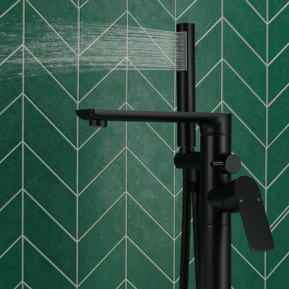 Vrijstaande badkraan Emilia - Matte black - 88 × 22 × 16 cm