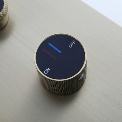 Douchepaneel Elena - LED - Digitaal display - Brushed gold - 145 × 18 × 65 cm