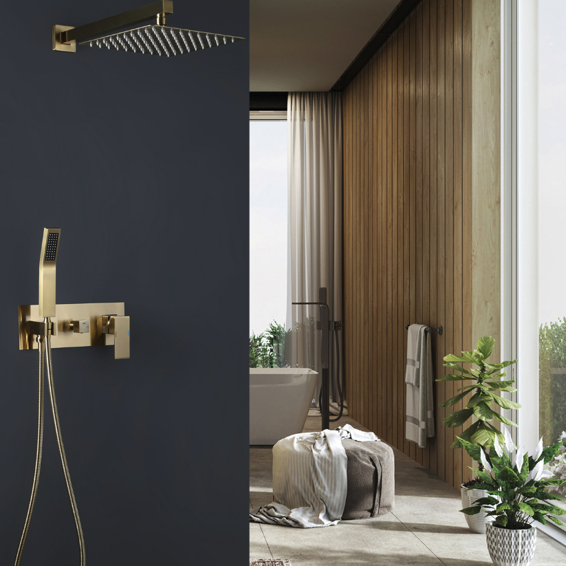 Inbouw Regendoucheset Antoinette - Brushed gold