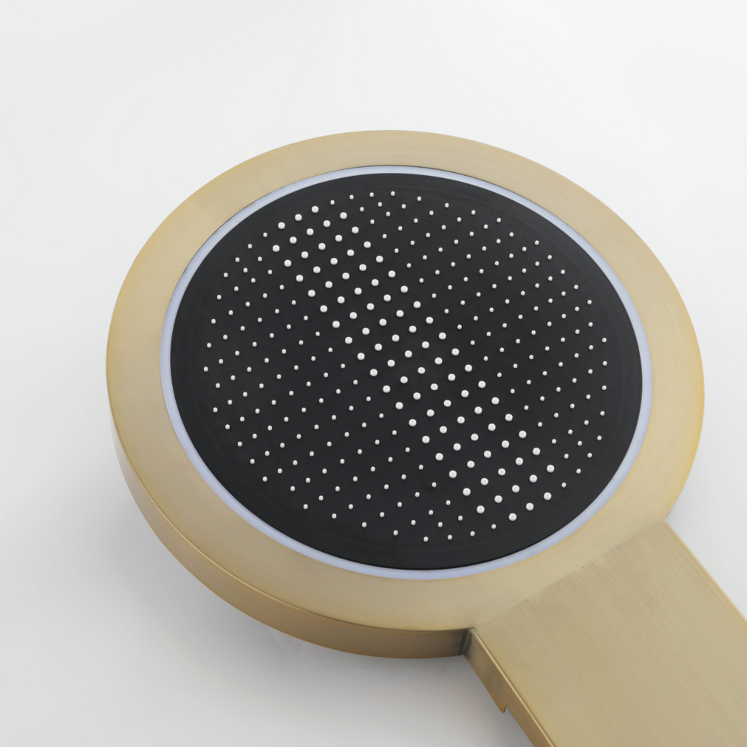 Douchepaneel Elena - LED - Digitaal display - Brushed gold - 145 × 18 × 65 cm