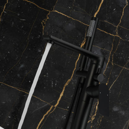 Vrijstaande badkraan Emilia - Matte black - 88 × 22 × 16 cm