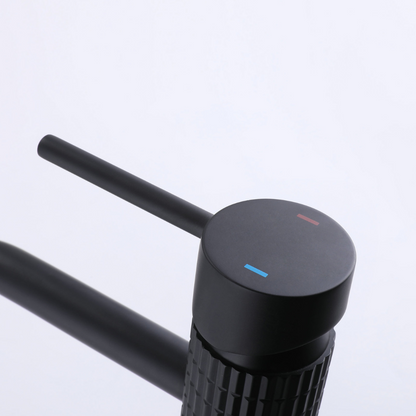 Hoge wastafelkraan Angelica - Matte black - 30,5 × 5,5 × 19 cm