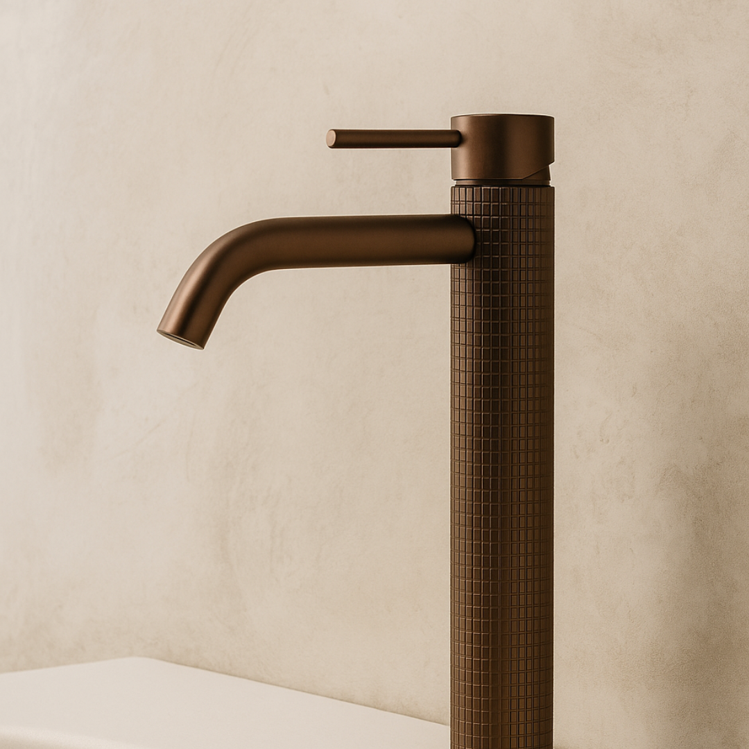 Hoge wastafelkraan Angelica - Brushed rose gold - 30.5 × 22.2 × 5.5 cm