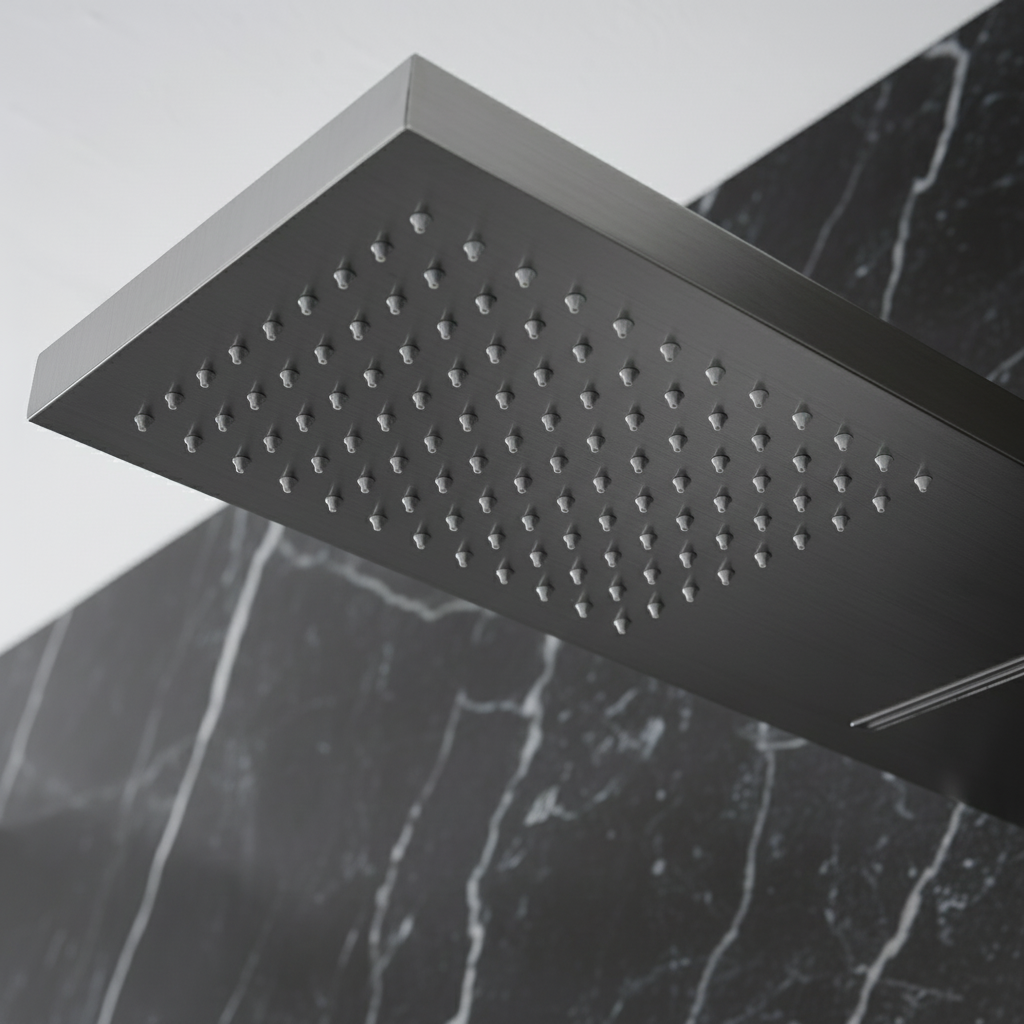 Douchepaneel Manuel – Waterval – Massagejets – Brushed nickel - 150 × 20 × 60 cm