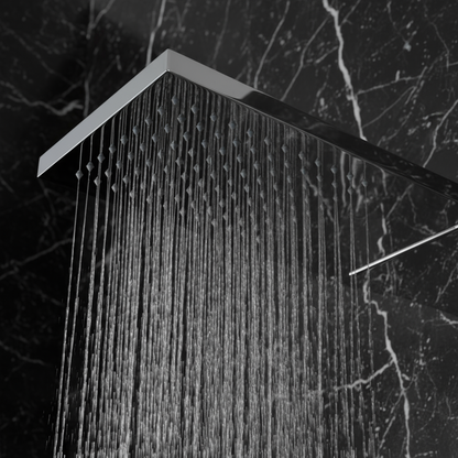 Douchepaneel Nana – Waterval – Massagejets – Chrome - 150 × 20 × 60 cm