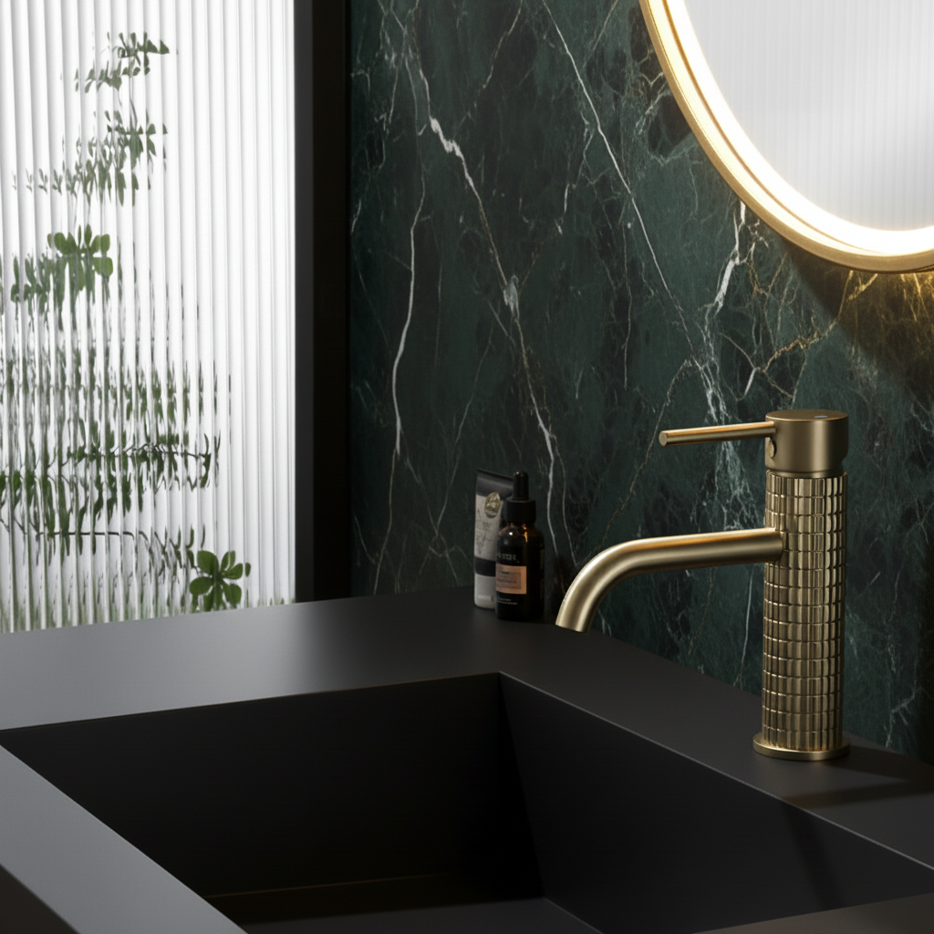 Opbouw wastafelkraan Angelica - Brushed gold - 15.9 × 12.2 × 5.5 cm