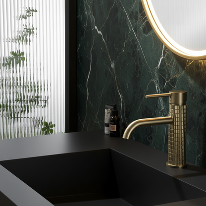 Opbouw wastafelkraan Angelica - Brushed gold - 15.9 × 12.2 × 5.5 cm