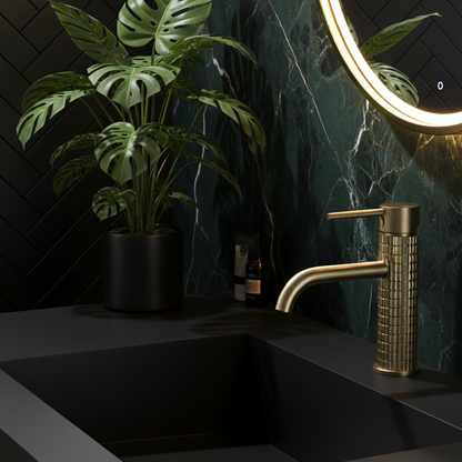 Opbouw wastafelkraan Angelica - Brushed gold - 15.9 × 12.2 × 5.5 cm