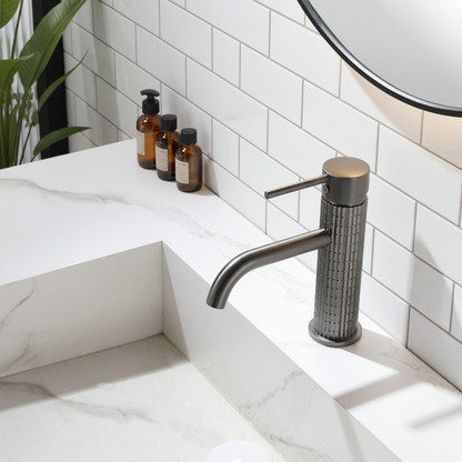 Opbouw wastafelkraan Angelica - Gunmetal grey - 15.9 × 12.2 × 5.5 cm