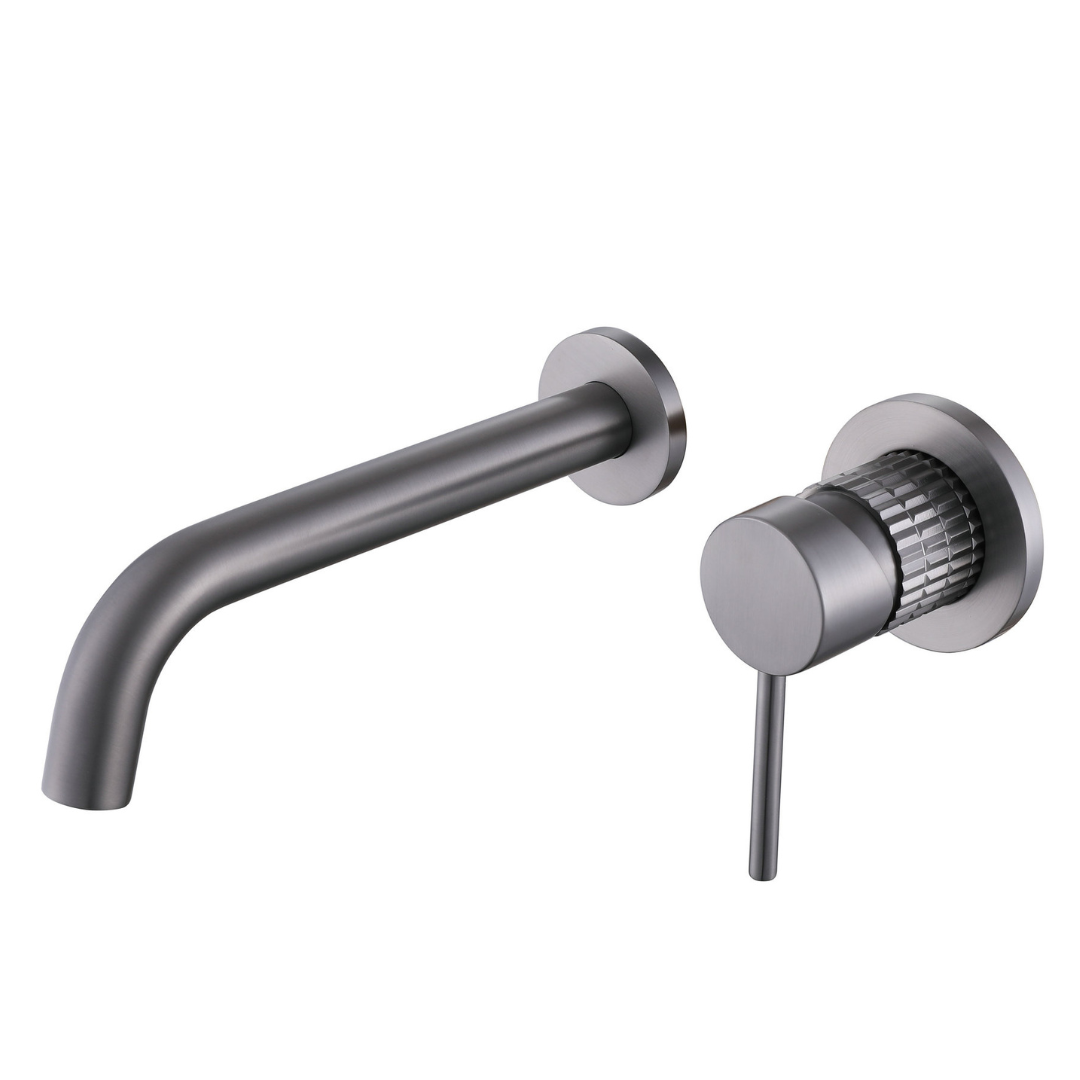 Inbouw wastafelkraan Angelica - Gunmetal grey - 23 × 20.5 × 10 cm