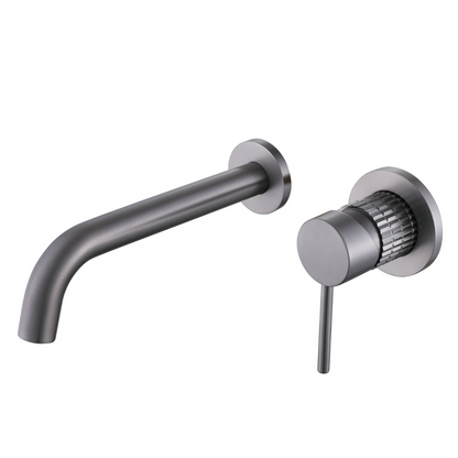 Inbouw wastafelkraan Angelica - Gunmetal grey - 23 × 20.5 × 10 cm