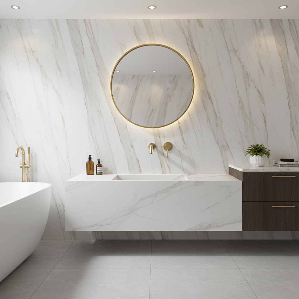 Inbouw wastafelkraan Angelica - Brushed gold - 23 × 20.5 × 10 cm