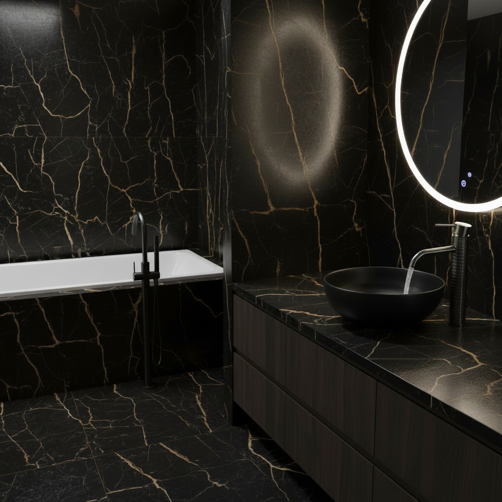 Hoge wastafelkraan Angelica - Gunmetal grey - 30,5 × 5,5 × 19 cm