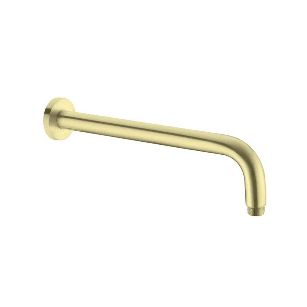 Gebogen wandarm Valencia - Brushed gold - 337,5 mm