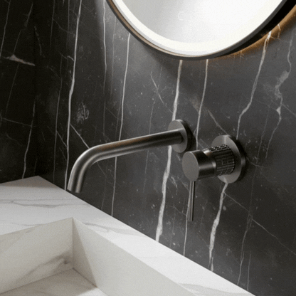 Inbouw wastafelkraan Angelica - Gunmetal grey - 23 × 20.5 × 10 cm