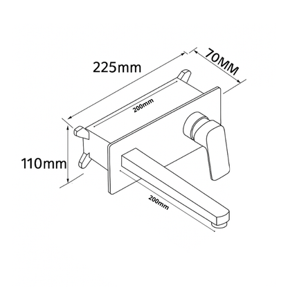 Inbouw wastafelkraan Diego  – Brushed gold - 22,5 × 11 × 20 cm