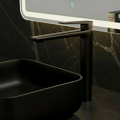 Hoge wastafelkraan Diego  – Gunmetal grey - 27,5 × 16,6 × 22,3 cm