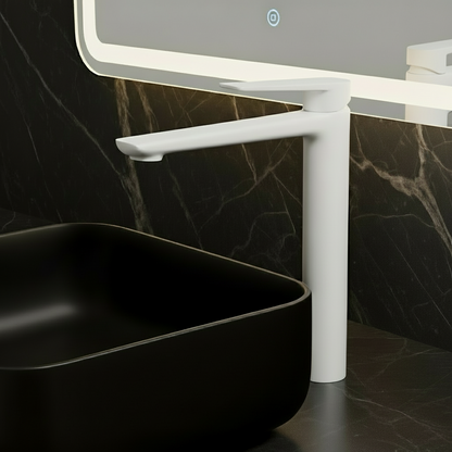 Hoge wastafelkraan Diego  – Matte white - 27,5 × 16,6 × 22,3 cm