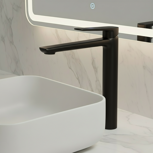 Hoge wastafelkraan Diego  – Matte black - 27,5 × 16,6 × 22,3 cm