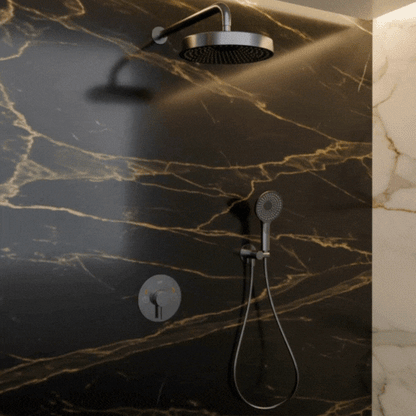 Inbouw Regendoucheset Amalia - Gunmetal grey