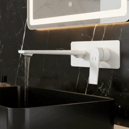 Inbouw wastafelkraan Diego  – Matte white - 22,5 × 11 × 20 cm