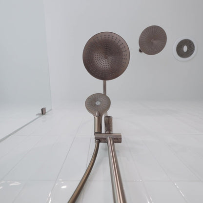 Regendoucheset Valencia – Brushed Bronze - Air shower - Met inbouwmengkraan