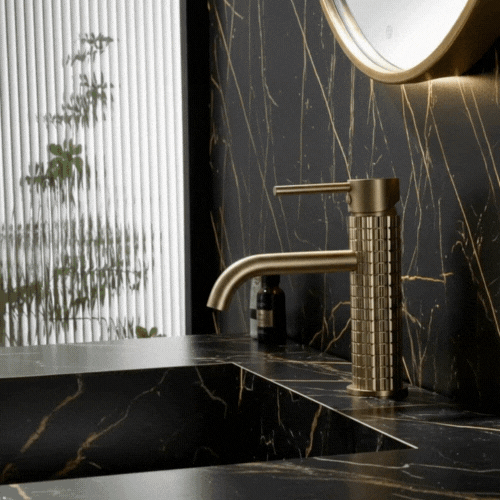 Opbouw wastafelkraan Angelica - Brushed gold - 15.9 × 12.2 × 5.5 cm