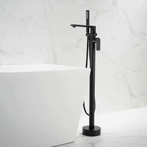 Vrijstaande badkraan Emilia - Matte black - 88 × 22 × 16 cm