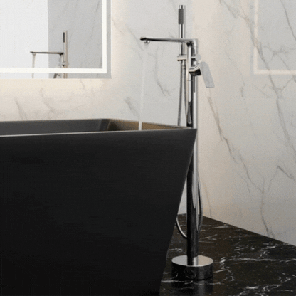 Vrijstaande badkraan Emilia - Chrome - 88 × 22 × 16 cm