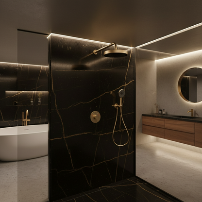 Inbouw Regendoucheset Amalia - Brushed gold