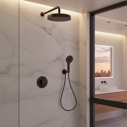 Inbouw Regendoucheset Amalia - Matte black