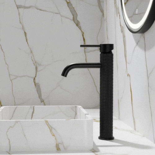 Hoge wastafelkraan Angelica - Matte black - 30,5 × 5,5 × 19 cm