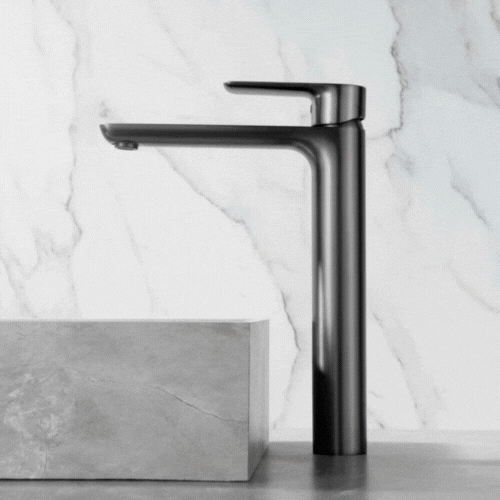 Hoge wastafelkraan  – Silvio – Gunmetal grey - 31,5 × 19 × 4,5 cm