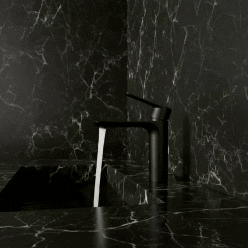 Opbouw wastafelkraan Silvio – Mat zwart - 14 × 16,5 × 4,3 cm